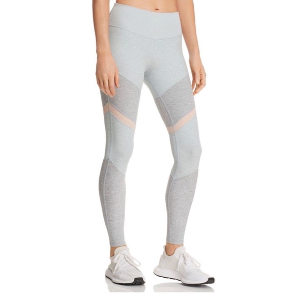 ALO Yoga Pants - Alo Yoga Women's Gray Sheila High-waist Mesh Panel Leggings